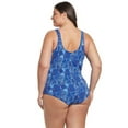 thumbnail image 3 of Sporti Plus Size Gianna Laguna Chlorine Resistant Conservative Scoop Back One Piece Swimsuit (22W, Blue), 3 of 6