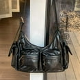 thumbnail image 1 of Women Multi-Pocket Handbag Casual Leather Shoulder Bag PU Hobo Bag Commuting Bag, 1 of 8