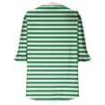 thumbnail image 5 of MaFYtyTPR Women Top 3/4 Sleeve Fashion Ladies's Casual V-Neck Striped Bloues With Ruffled Shaped Sleeves, 5 of 5