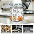 thumbnail image 6 of Yayeee Ashtray with Lid for Cigarette Smokeless Stainless Steel Home Ash Holder, Gray Cute Cat, 6 of 7