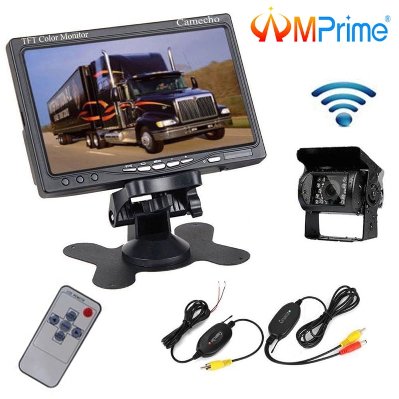 12V/24V Car Reversing Camera RCA 4.3" LCD Monitor Truck Bus Van Rear View Kit 