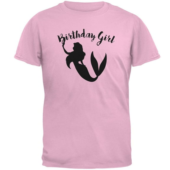 Birthday Girl Mermaid Mens T Shirt Light Pink X-LG