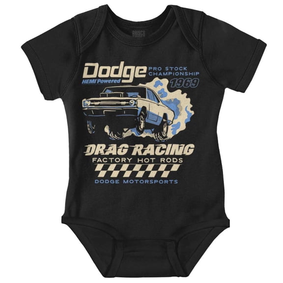 Dodge Motorsports Drag Racing Hot Rod Romper Boys or Girls Infant Baby Brisco Brands NB