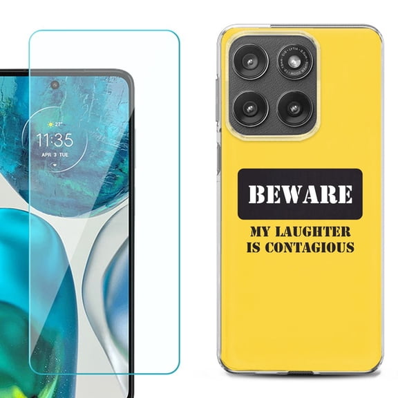 Shockproof Phone Case for Motorola Moto Edge 2026, by OneToughShield - Laughter