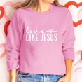 thumbnail image 2 of Tnhcen Women's Crewneck Valentine's Day Sweatshirt, Love Print Long Sleeve Pullover 100% Polyester Casual Fashion Top for Women XS - XL, 2 of 8