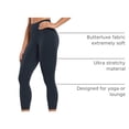 thumbnail image 4 of Pantalones CRZ YOGA Butterluxe Capri de Cintura Alta 23" Azul Marino XL, 4 of 5