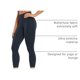 thumbnail image 4 of Pantalones CRZ YOGA Butterluxe Capri de Cintura Alta 23" Azul Marino XL, 4 of 5