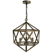 CWI Lighting Amazon 3 Light Up Farmhouse Metal Pendant in Antique Forged Copper