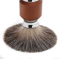 thumbnail image 4 of Men Beard Shaving Brush Rubber Wood Handle Facial Cleaning Foaming Trimming Brush for Hair Salon, 4 of 5