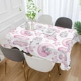 thumbnail image 5 of GZHJMY Pink Sheep Tablecloth, Rectangle Waterproof Washable Polyester Table Cover for Picnic Dinner Holiday Party Decor, 60 x 90 Inch, 5 of 7