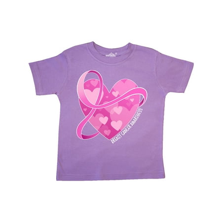 

Inktastic Breast Cancer Awareness Pink Ribbon Around Heart Gift Toddler Boy or Toddler Girl T-Shirt