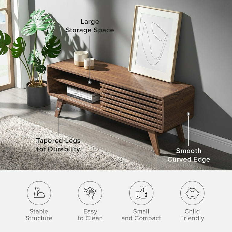 Small mid century discount modern tv stand