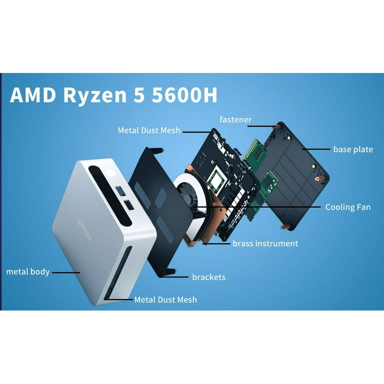 ミニPC Ryzen 5 5600H 16GB/512GB Win11 Pro Mini-PC-AMD-Ryzen-5-5600H-16GB