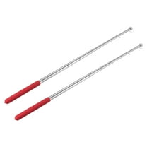 4 Feet Extendable Portable Telescopic Handheld Tour Flag Pole, Red 2 Pack
