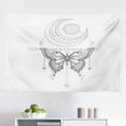 thumbnail image 1 of Half Moon Tapestry, Mystic Intricate Oriental Paisley Floral Crescent Star Arrangement, Fabric Wall Hanging Decor for Bedroom Living Room Dorm, 2 Sizes, Pale Peach and Chocolate, by Ambesonne, 1 of 1