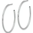thumbnail image 2 of Sterling Silver Rhodium-Plated D/C Hollow Tube C-Hoop Earrings (Width 33.3) (Length 33) - Jbsp, 2 of 5