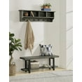 thumbnail image 3 of Alaterre Pomona 48" Metal and Reclaimed Wood Wall Coat Hook with Bench, Slate Gray, 3 of 10