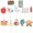 Assorted Color, variant on HEATSHAKING Dessert Toppers Paper Wood 24Pcs 4.3X2.2X0.04In