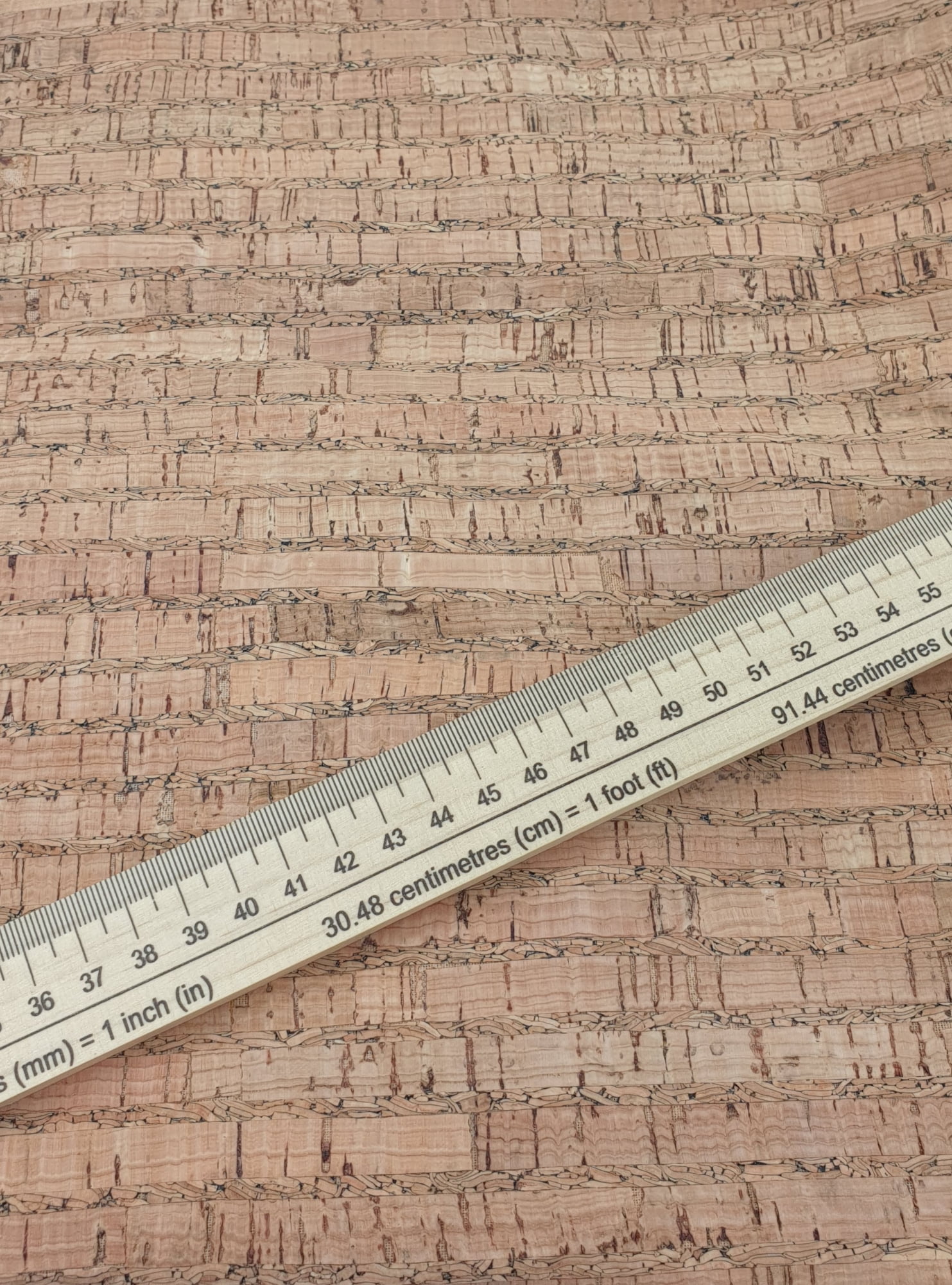Minerva Cork Leather Fabric Tan - per yard