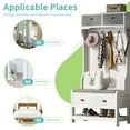 thumbnail image 6 of Elegant Freestanding Hall Tree with Coat Rack, Entryway Bench and Shoe Storage, Versatile 4-in-1 Design, 33.5 in. W x 69 in. H, 6 of 10