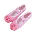 thumbnail image 2 of jianru Ballet Shoes for Girls Elastic Straps Non Slip Soft Sole Floral Canvas Professional Dance Shoes for Toddler Kids, 2 of 8