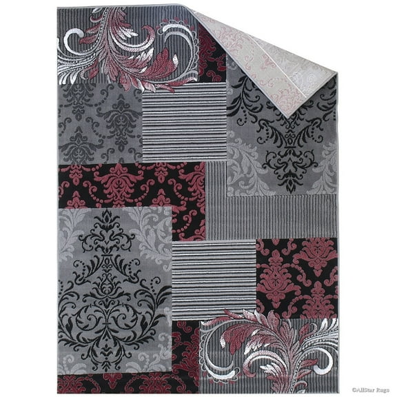 Allstar Rugs Modern Assorted Persian Floral Design Area Rug Purple 4' 11"x6' 11" 5' x 8'