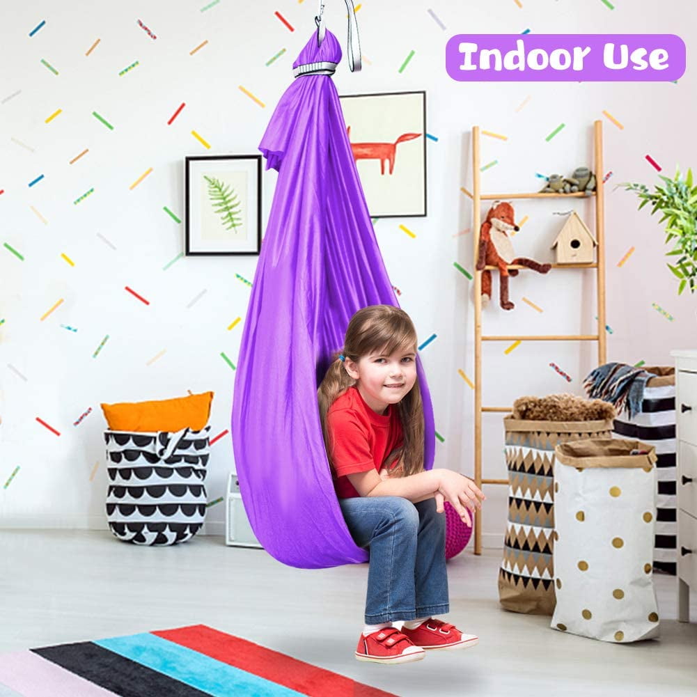 Somnr Kids Sensory Hammock - Therapy Swing for Autism & ADHD, Indoor/Outdoor Use-Purple