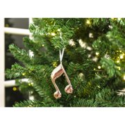 Broadway Gift Silver Double 8th Notes Music Instrument Replica Christmas Ornament, Size 4 inch