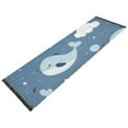 thumbnail image 2 of Cartoon Whales Cute Clouds Balloons Bedside Runner Rug 2'x 6' Non Slip Carpet Floor Mat Area Rug, 2 of 8
