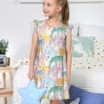 thumbnail image 4 of Vsdgher Zèbre Coloré pour Filles Chemises de Nuit Manches Courtes à Volants Robe de Nuit Pyjama pour Fête-Moyen, 4 of 6