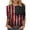 Black, variant on IROINNID 4th of July T-Shirt For Women Fashion Mid-length Casual Tops Round Neck Women Tops 4th Of July