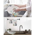 thumbnail image 5 of Happy Easter Kitchen Dish Towels for Drying Dishes Set of 2, Spring Bunny Easter Eggs Floral Gray Wood Waffle Weave Microfiber Hand Tea Bathroom Towels Quick Dry & Absorbent Towel 12x12, 5 of 7