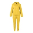thumbnail image 5 of Sweatsuits for Women Set 2 Piece Jogging Outfits Long Sleeve Hoodie Sweatshirt Sweatpants Tracksuit Yellow XL, 5 of 7