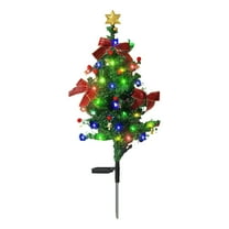 Nmdmisc Solar Christmas Decorations Trees Lights Outdoor Waterproof,Solar Stake Lights Xmas Tree Garden Decor with Constant & Flashing Modes for Pathway Lawn Patio,32"