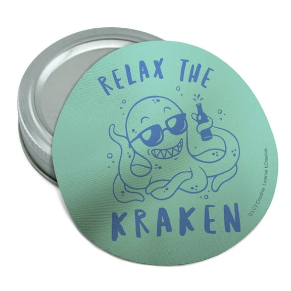 Relax the Kraken Funny Humor Round Rubber Non-Slip Jar Gripper Lid Opener