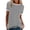 16# Gray, variant on Ringer Tee Women Crew Neck Color Block Basic Summer Casual Short Sleeve T Shirt Gray 3XL