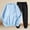 *Light Blue, variant on ClodeEU Women's 2 Piece Sportswear Set ,Round Neck Long Sleeve Sweatshirts and Cuffed Joggers Set Black,Womens Plus M