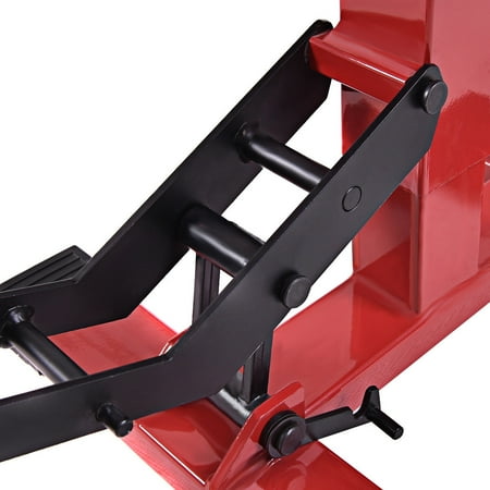Gymax Motorcycle Dirt Bike Lift Table Lift Stand Height Adjustable W Damping