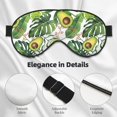 thumbnail image 4 of Goofa Green Tropical Printed Sleep Eye Mask for Men Women, Zero Eye Pressure Sleeping Mask, Light Blocking Night Blindfold, Soft Eye Shade Cover, 4 of 7