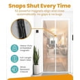 thumbnail image 3 of Magnetic Screen Door Mesh 38x82 Inch – Easy Install, Strong Magnet Strength, Self-Sealing Mesh, Pet Tested, Hands-Free Entry, Door Screen Magnetic Closure, Keeps Bugs Out - White, 3 of 8