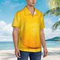 thumbnail image 5 of Easygdp Yellow Lemon Men's Hawaiian Shirts Print Lapel Short Sleeve for Beach, vacation, party, casual occasions - X-Large, 5 of 9
