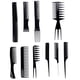 thumbnail image 3 of Kit de peine de anchos Vogacara 10 unids set para peinar hogar salón de peluquería negro, 3 of 6