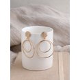 thumbnail image 1 of Boucles d'Oreilles DROP DESIGNER Plaqué Or pour Femme, 1 of 5