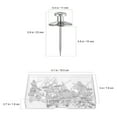 thumbnail image 2 of Milisten 50Pcs Double Headed Picture Nails Zinc Alloy Thumb Tacks for Hanging Frames and Posters, 2 of 8