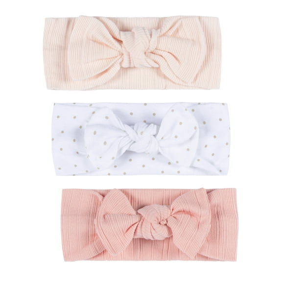 Gerber Baby Girl 3-Pack Soft and Stretchy Headband, One Size