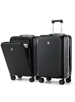 iFly Smart Ultra Lightweight Glow Collection Carry-On 2 Piece Travel Set,  Black