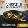 thumbnail image 6 of Farberware Forged Induction 12.25 Inch Ceramic Nonstick Frying Pan, Dishwasher Safe and Oven Safe to 500°F, Black, 6 of 14