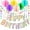 Macaron, variant on Macaron Happy Birthday Banner Colorful Flag Bunting Circle Confetti Garland Swirl Streamers Honeycomb Ball for Birthday Party Decorations