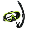 thumbnail image 3 of Juego de snorkel, gafas de buceo, máscara de snorkel profesional de respiración profesional para adultos, máscara de buceo para buceo deportivo amarillo, 3 of 8