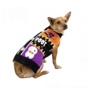 Way To Celebrate Dog Halloween Sweater, Black Boo, (Small)